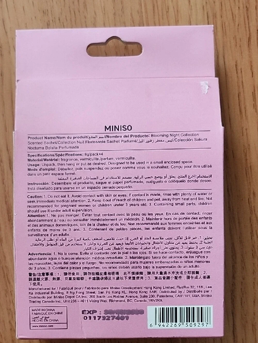 Sakura Pink and Silver Scented Sachet Pack